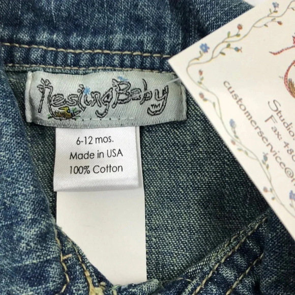 NESTING BABY NWT JEAN JACKET GIRL SZ 6-12 MONTHS - Picture 6 of 6